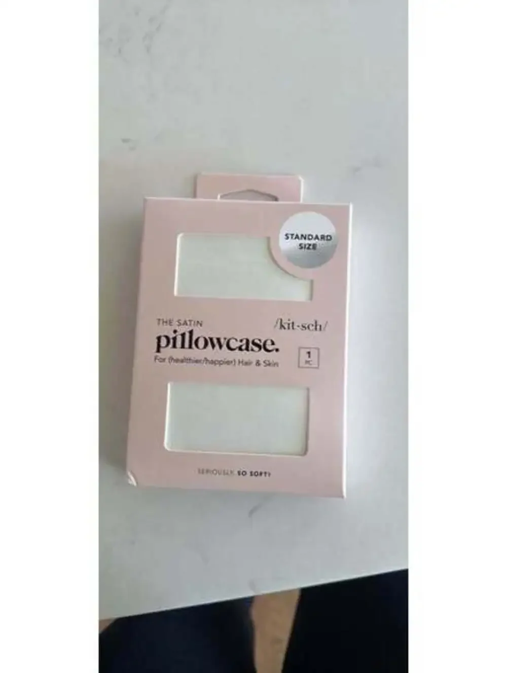 Ivory satin pillow case